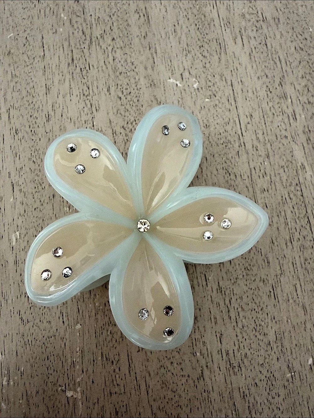 Flower Rhinestone Hair Claw